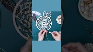 DIY Square Knot Dream Catcher EASY macrame 🕸️ [upl. by Rimaj]