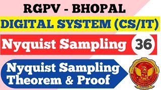 Nyquist Sampling Theorem  Proof of Nyquist Sampling Theorem  Digital System [upl. by Mot]