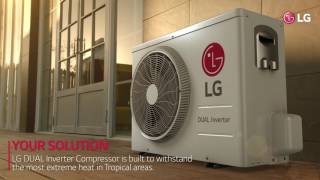 LG Dual Inverter Compressor  Built for Extreme Heat  دوال إنفيرتر من إل جي صمّم للحرارة الشديدة [upl. by Irual]