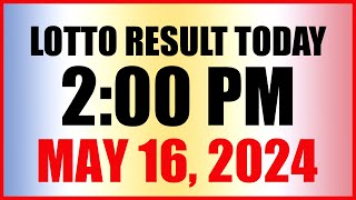 Lotto Result Today 2pm May 16 2024 Swertres Ez2 Pcso [upl. by Sholley]