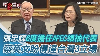 「張忠謀擔任APEC領袖代表無可取代」 蔡英文盼傳達台灣3立場｜三立新聞網 SETNcom [upl. by Zerat]