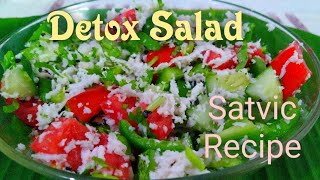 Detox Salad Satvic Recipenatures veg recipes [upl. by Anirdua]