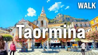 TAORMINA Italy 4K Walking Tour  Captions amp Immersive Sound 4K Ultra HD60fps [upl. by Bonnell78]