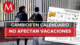 Modificaciones a calendario escolar no afectan vacaciones de verano SEP [upl. by Yusem]