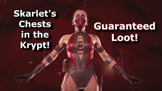 MK11 Krypt  All chests with guaranteed Skarletss loot [upl. by Llecrad]