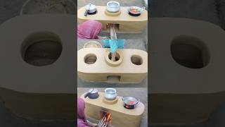 How to Build a Powerful Primitive Technology Wood Stove with Clay and Bricks🔥viral mittikachulha [upl. by Nihcas879]