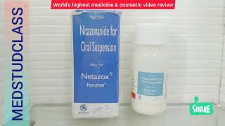 Netazox suspension Nitazoxanide uses side effects complete info 👍 [upl. by Yttel]