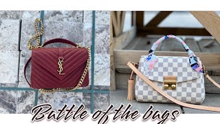 YSL Medium College bag VS Louis Vuitton Croisette bag [upl. by Suirauqram]