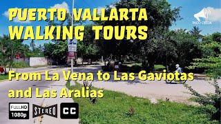 PUERTO VALLARTA WALKING TOUR La Vena to Las Gaviotas and Las Aralias Rancho Ojo de Agua [upl. by Enitram]