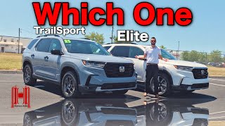 2025 Honda Pilot Elite vs Honda Pilot TrailSport All Specs ampTest Drive [upl. by Zobkiw]