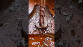 How to drill old Screw welding steel construction diy [upl. by Yelwar]