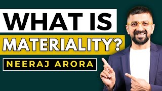 SA 320  What is Materiality in Auditing  Materiality क्या है  Basics of Audit By Neeraj Arora [upl. by Nipahc]