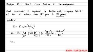 ISOTHERMAL PROCESS  THERMODYNAMICS RANDOM PAST BOARD EXAM PROBLEM W SOLUTION [upl. by Rebor]