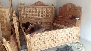 assembling of a king size bed  bed design  new double bed design wood working ideas [upl. by Eniar530]