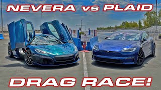 IS 1914 HP ENOUGH TO BEAT TESLA NEVERA vs PLAID  Quickest Production Cars in the World DRAG RACE [upl. by Solley684]