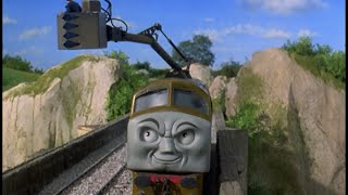 Thomas and the Magic Railroad sound effects Diesel 10 threatens Mr C [upl. by Akitahs]