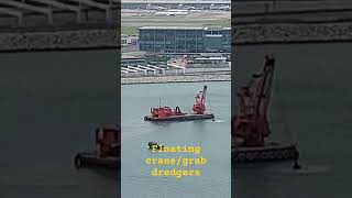 Floating craneGrab dredgers [upl. by Okechuku]