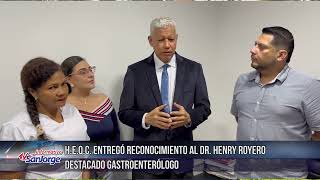 HEQC entregó reconocimiento al Dr Henry Royero destacado gastroenterólogo [upl. by Bakemeier]