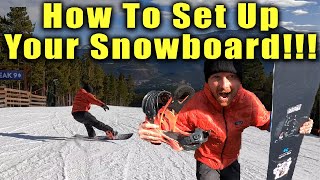 Setting up your Snowboard stance and bindings  Beginner Guide [upl. by Sirkin697]