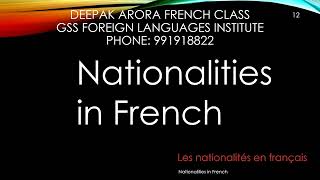 The Nationalities in French in less than 10 minutes  Les nationalités en français [upl. by Iva]