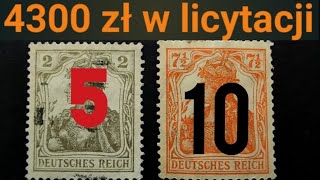 Mega drogie znaczki 4300 złotych warte przedruki znaczków deutschereich briefmarke [upl. by Etteniuqna]