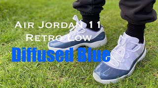 Wearing Air Jordan 11 Retro Low Diffused Blue 🔥 2024 [upl. by Uta]