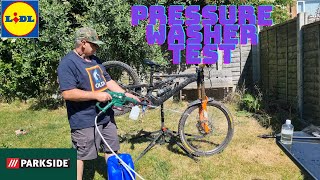 Parkside 20V Cordless Battery Pressure Washer selfpriming washer Lightweight and mobile test [upl. by Atews]