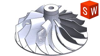 Centrifugal Impeller Blade Design Exercise  Solidworks 2022 [upl. by Aisatana984]