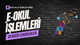 Dilimizin Zenginlikleri Projesi EOkul İşlemleri  Sosyal Etkinlik Girişi [upl. by Huberman819]