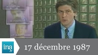 JT 20H Antenne 2 du 17 Décembre 1987  Archive INA [upl. by As962]