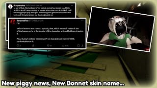 MINITOON HAS RESPONDED BONNET SKIN NAME REVEALED  More Piggy News  Roblox Piggy [upl. by Akissej]