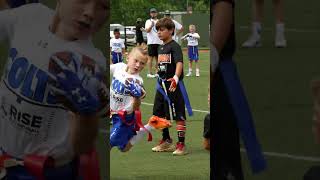 Youth Flag Football player JUKES the defender WOAH flagfootball flagfootballhighlights [upl. by Eirrol]