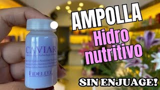 Mostramos el resultado de la ampolla hidro nutritivo en un cabello seco y castigado [upl. by Nalyac]