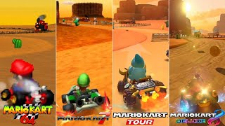 Evolution Of N64 Kalimari Desert Course In Mario Kart Games 19962022 [upl. by Hinman]