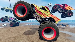 Monster Truck Mud Battle 55  BeamNG Drive  Griffs Garage [upl. by Wadell]