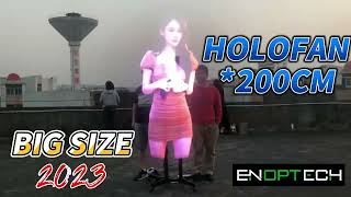 Hologram fan 200cmbig led spin display [upl. by Kenaz]