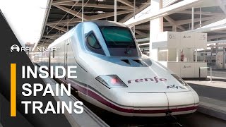 Inside of A HighSpeed AVE Train RENFE  Spain Trains  Rail Ninja Review [upl. by Nelg476]