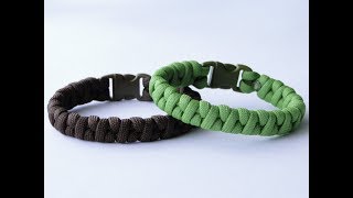 How to Make a Simplified quotHalf Weavequot Borneo Fishtail Paracord Survival Bracelet [upl. by Ambler]