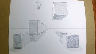 How to Draw Boxes in 1Point Perspective [upl. by Mccready]