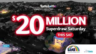 20M TattsLotto Superdraw 13 August 2022  The Lott  Official Home of Australias Lotteries [upl. by Tengler]