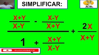 OPERACIONES COMBINADAS CON FRACCIONES ALGEBRAICAS [upl. by Llennoj55]