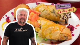 Guy Fieri Eats Soul Food at Merts Heart amp Soul in NC  Diners DriveIns and Dives  Food Network [upl. by Dnomde400]