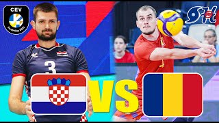 CROATIA vs ROMANIA Volleyball Live Play by Play  CEV EuroVolley 2023 [upl. by Nerat375]