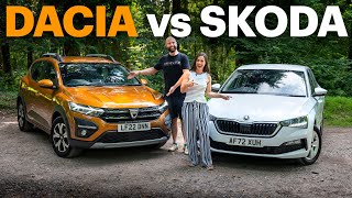 £200month sensible car challenge Dacia Sandero Stepway vs Skoda Scala [upl. by Sidalg]