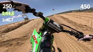 250 vs 450 Lap Time at Cahuilla Creek MX [upl. by Aciamaj741]