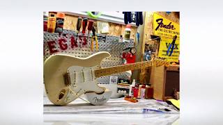 1996 1957 Cunetto Mary Kaye Blond Fender Strat Collector Grade Purchase  EddieVegascom [upl. by Lottie]