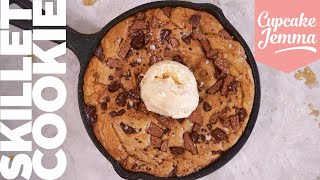 Warm Gooey Skillet Cookie Recipe  the Best Way to eat Cookie  Cupcake Jemma [upl. by Kcolttam]