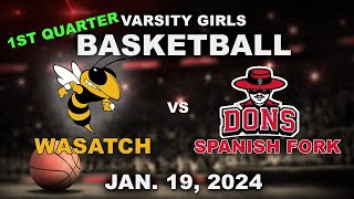 Varsity Girls Basketball Wasatch vs Spanish [upl. by Kimberli]