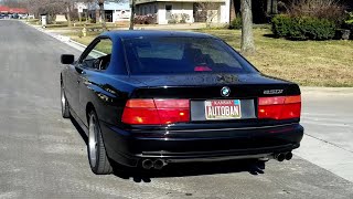 BMW 850i v12 Custom exhaust  acceleration and flyby [upl. by Roots398]