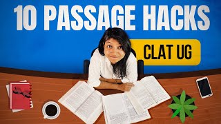 How to attempt CLAT UG 2025 passages 10 hacks [upl. by Oigres767]